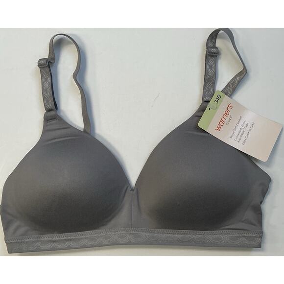 Warners Cloud9 Grey Lightly Line Wireless Bra (WR1269-030) 34B - Picture 1 of 4